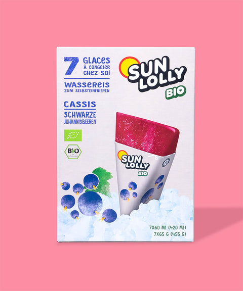 Eis auf rosa Hintergrund