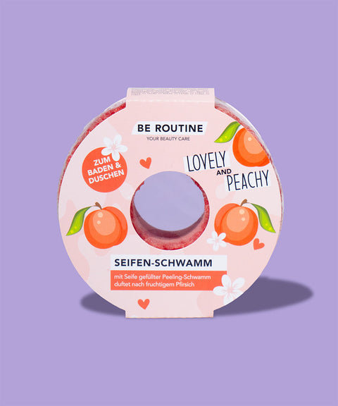 Schwamm auf lila Hintergrund