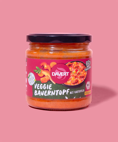 Davert Bauerntopf auf rosa Hintergrund 