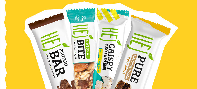 HEJ Natural – die revolutionären Snacks: Protein-, Crispy- und Nussriegel