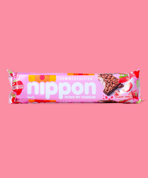 Snack vor rosa Hintergrund 