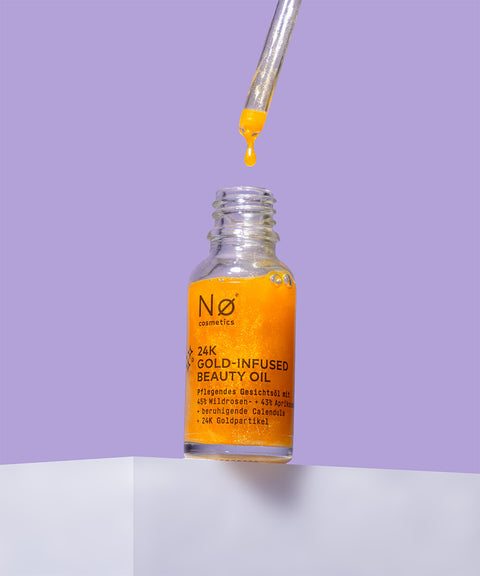 Pflegeöl mit Goldpartikeln