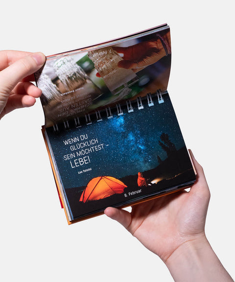 Inspirierender Aufstellkalender