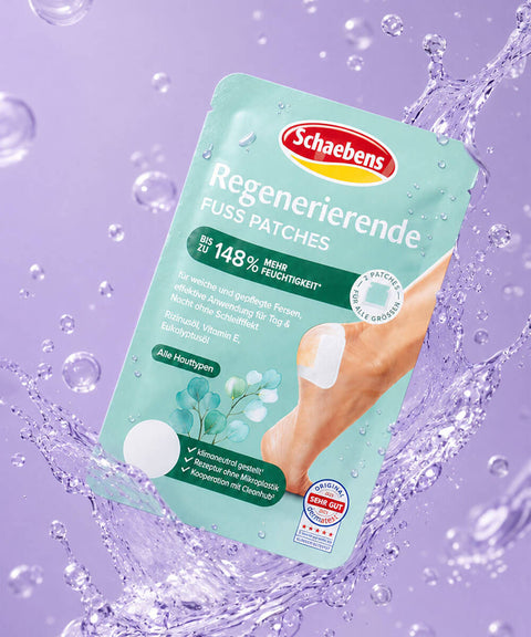 Regenerierende Fuß Patches mit Rizinusöl, Vitamin E und Eukalyptus