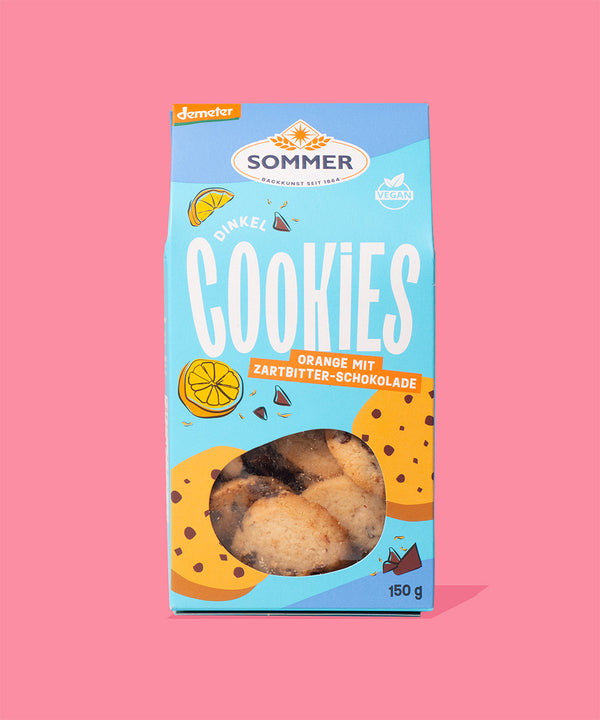 Bio Dinkel Cookies – Orange mit Zartbitter-Schokolade