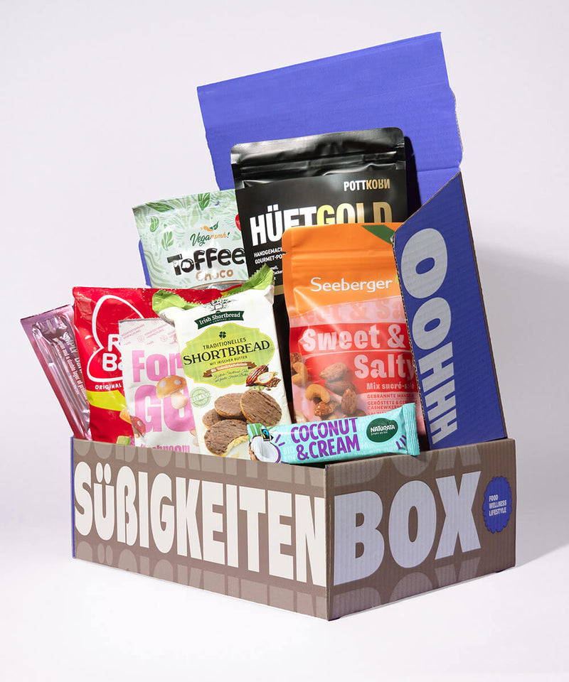 Süßigkeitenbox von Trendbox gefüllt mit süßen Produkten 