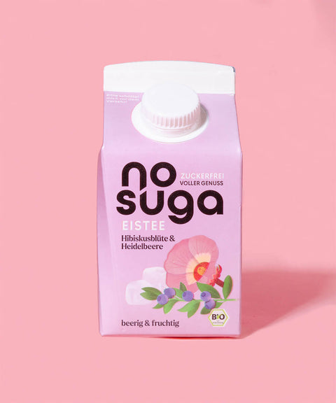 no suga eistee hibiskusblüte heidelbeere verpackung frontal