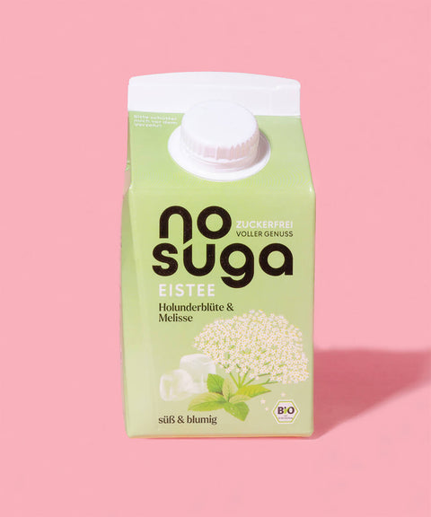 no suga eistee holunderblüte melisse verpackung frontal