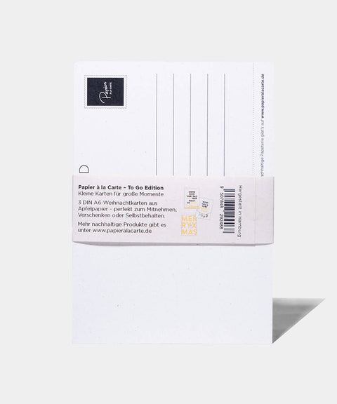 Weihnachtskarten aus Apfelpapier